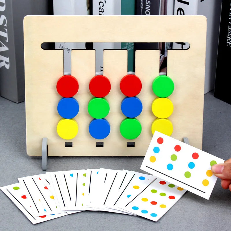 Montessori Wooden Toys Double-sided Matching Games for s 2 3 4 Years Logic Thinking Training Activity Board  Wooden Toys