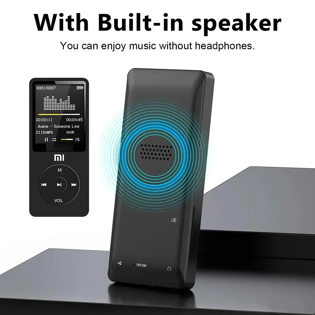 XIAOMI Mp3 Mp4 Player support Memory Card Portable Digital Screen FM Radio Voice Record Built-in Speaker With Photo Viewe