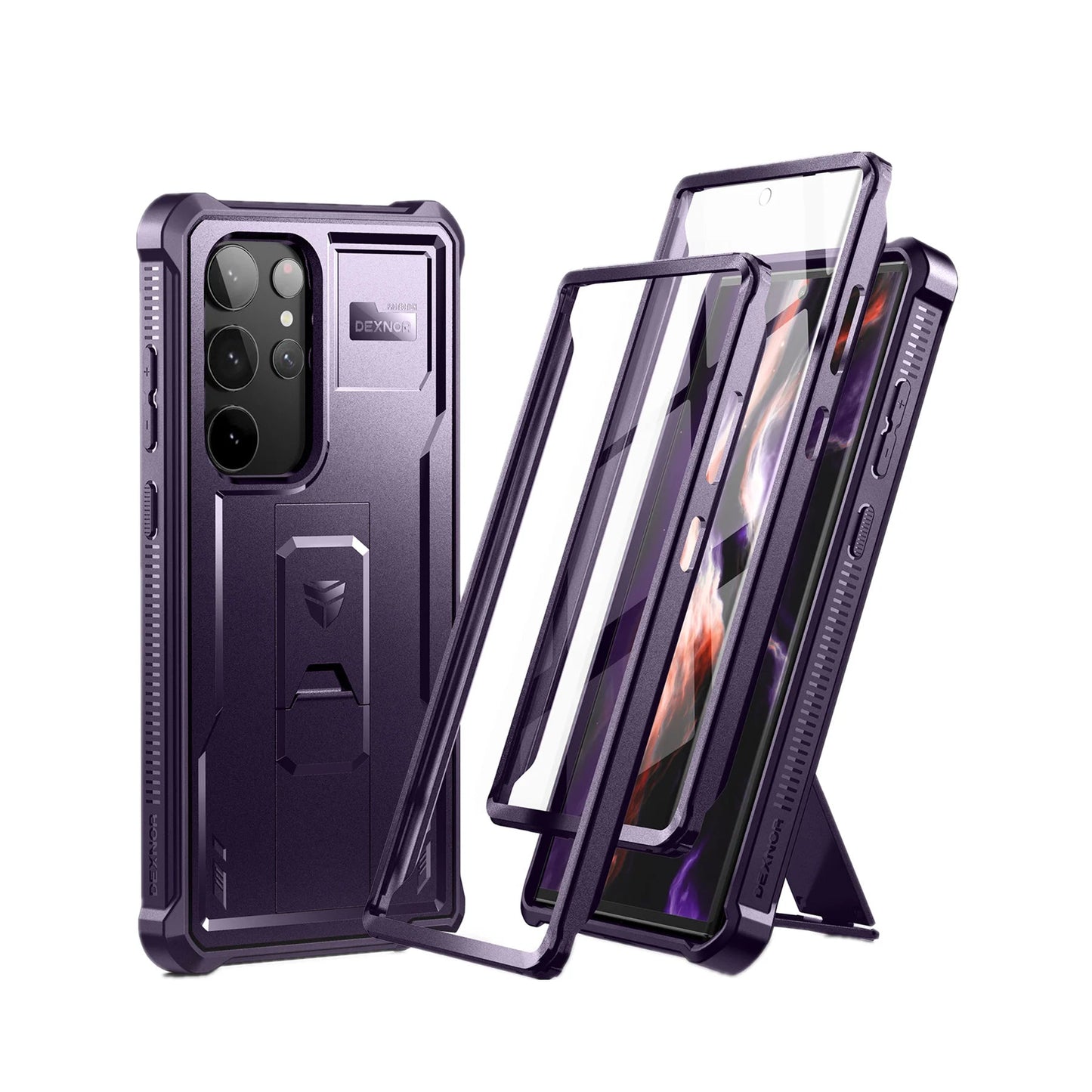 for Samsung Galaxy S23 Ultra Case Full Body Heavy Duty Military Grade Protection Built-in Screen Protector and Kickstand