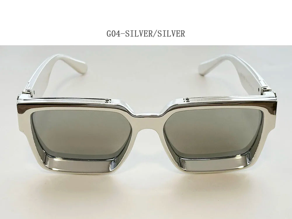 Retro Square Frame Sunglasses With UV400 Protection