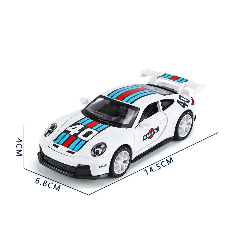1:32 911 GT3 RS Alloy Diecast Racing Car Model Car Central Control Ornaments Auto Accessory Collect Present For Boys Toys