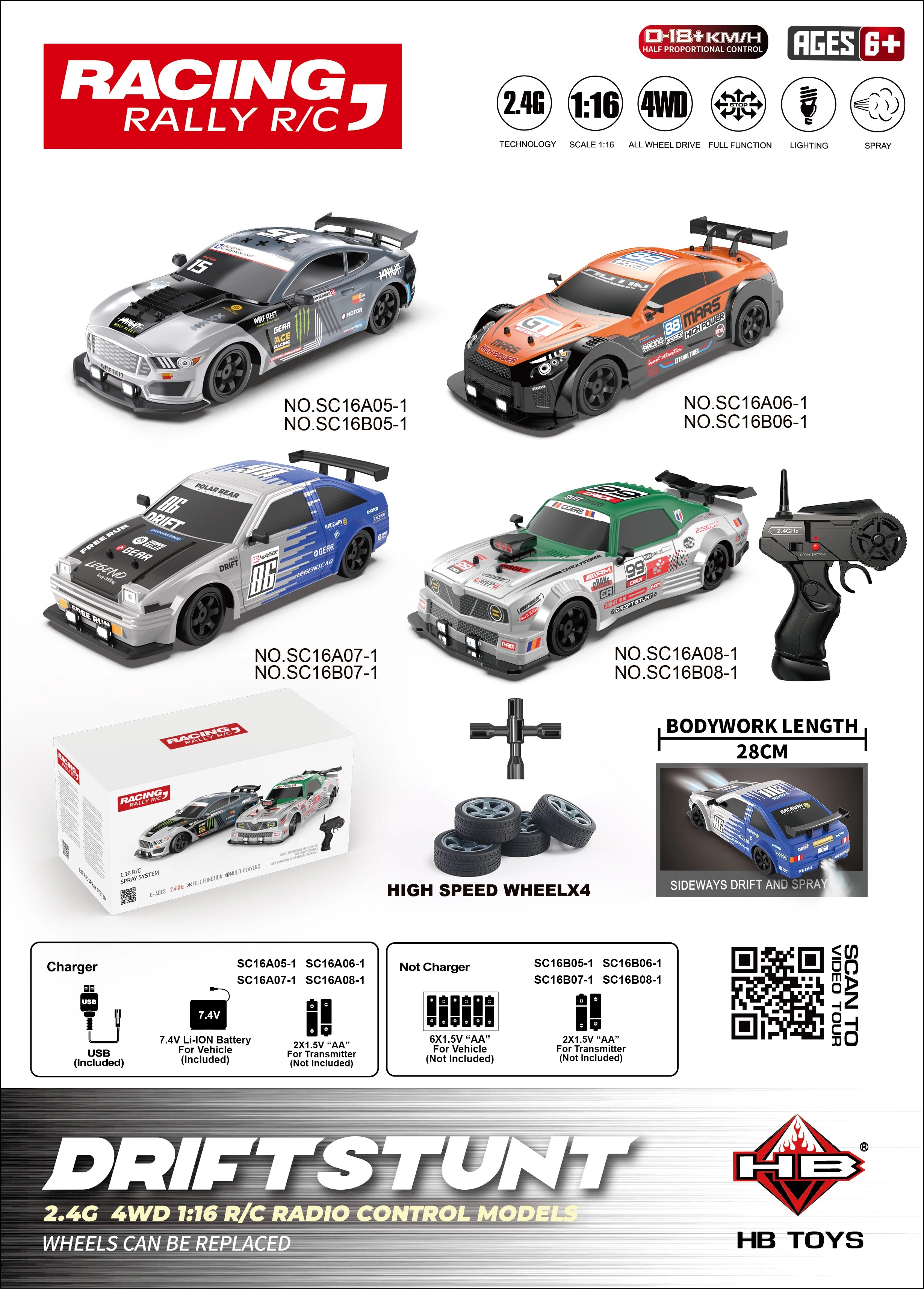 AE86 Remote Control CAR Racing Vehicle Toys For  1:16 4WD 2.4G High Speed GTR RC Electric Drift Cars  Toys Gift