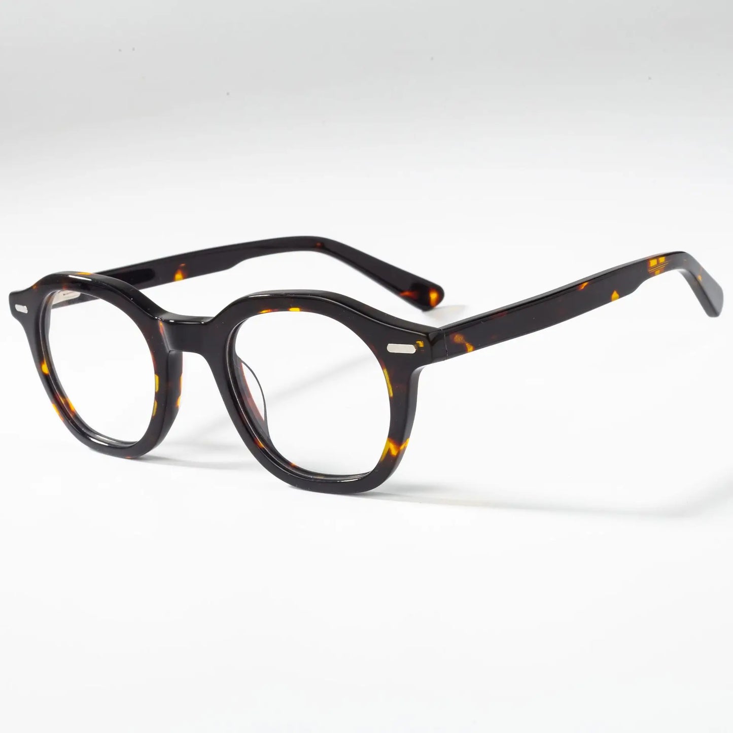 Small Size Retro Polygon Eyeglasses Green Luxury Acetate Eyewear Optical Prescription Frames