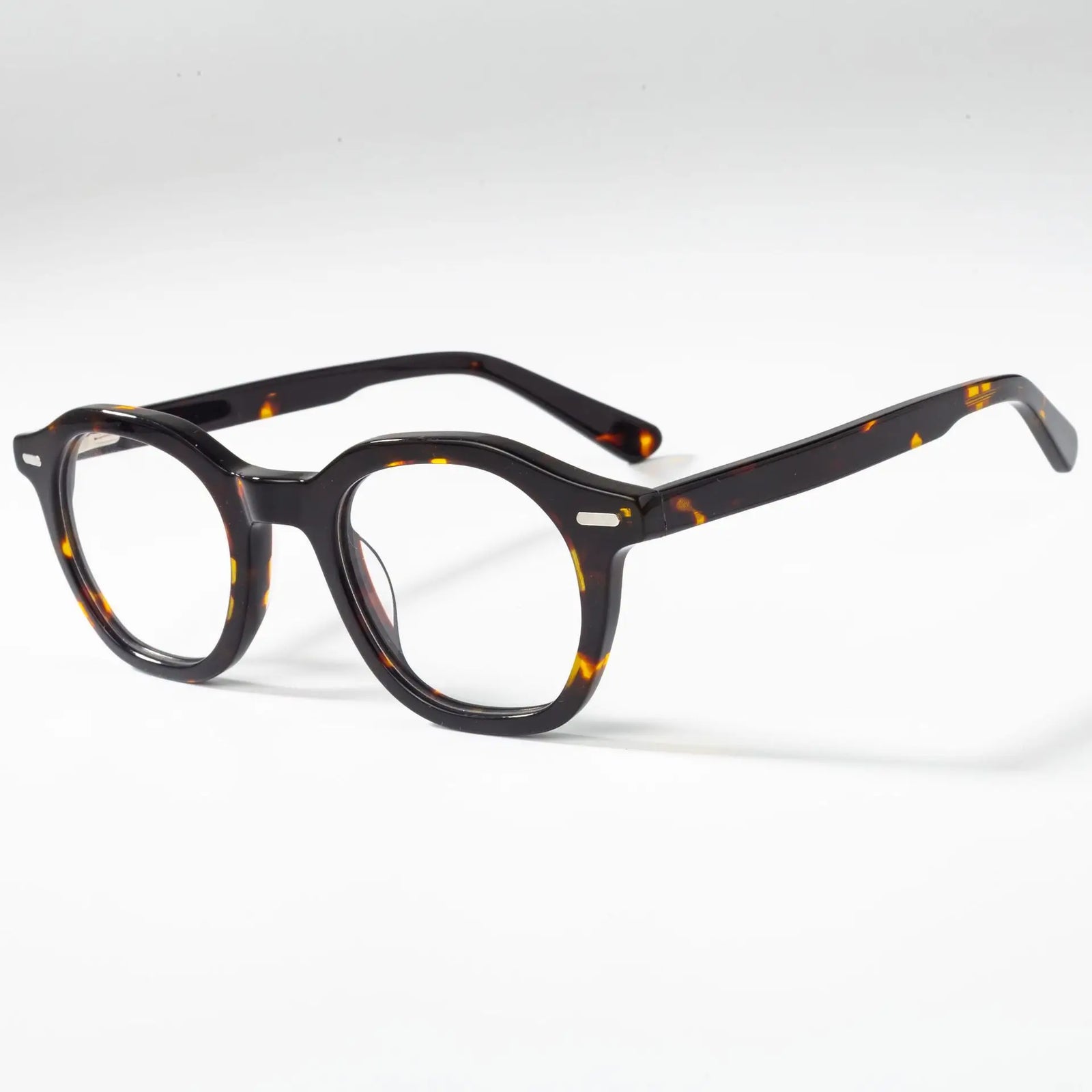 Small Size Retro Polygon Eyeglasses Green Luxury Acetate Eyewear Optical Prescription Frames