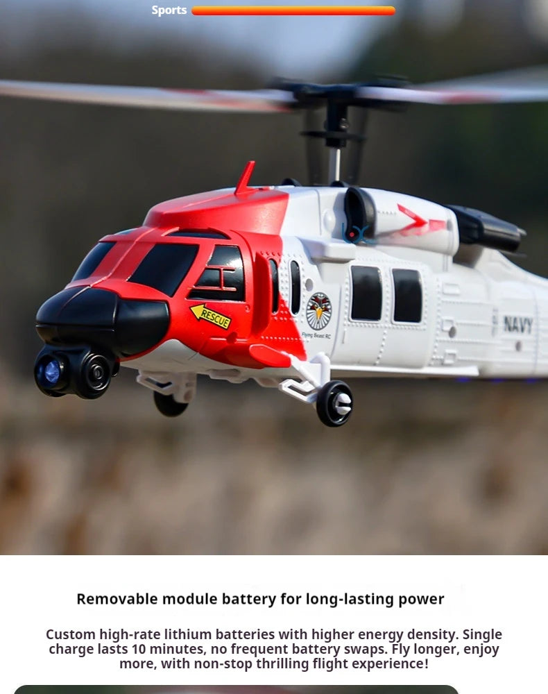 FB06 Black Hawk Remote Control Helicopter 4 Channel Optical Flow Positioning Simulation Model