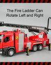1:32 Ladder Truck Water Tanker Military Missile Rocket Launcher Trucks Model Toy Car Metal Diecast Sound Light Models Boys Gifts