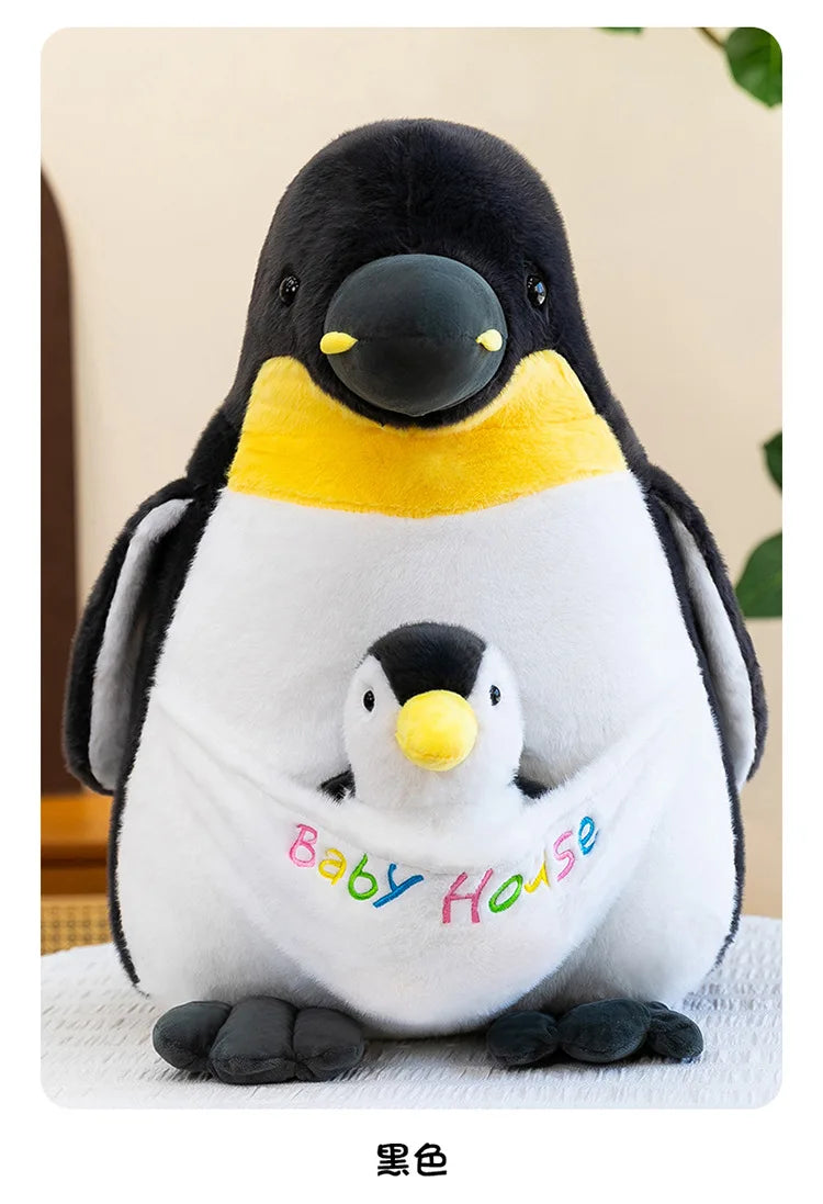 Mother Baby Penguin Plush Stuffed Doll Toy