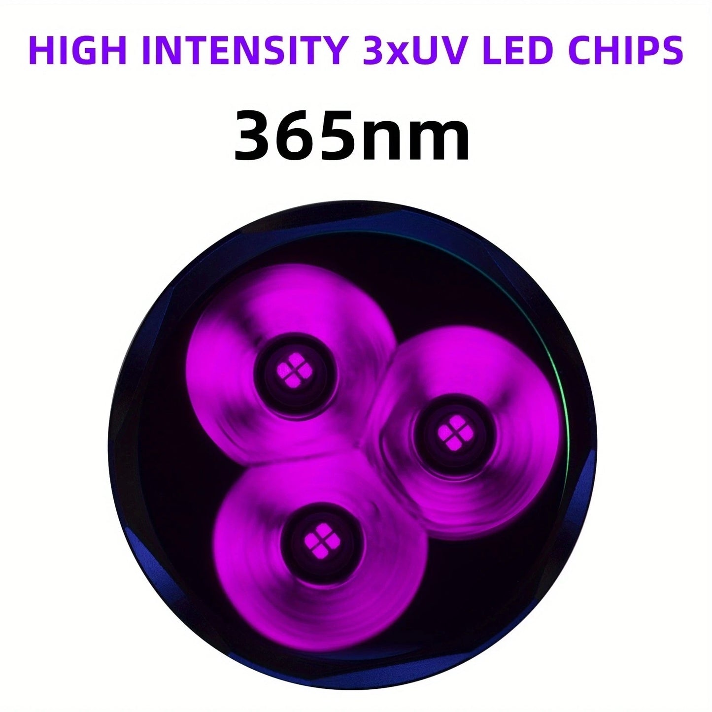 60W 365nm 395nm UV LED Blacklight Flashlight