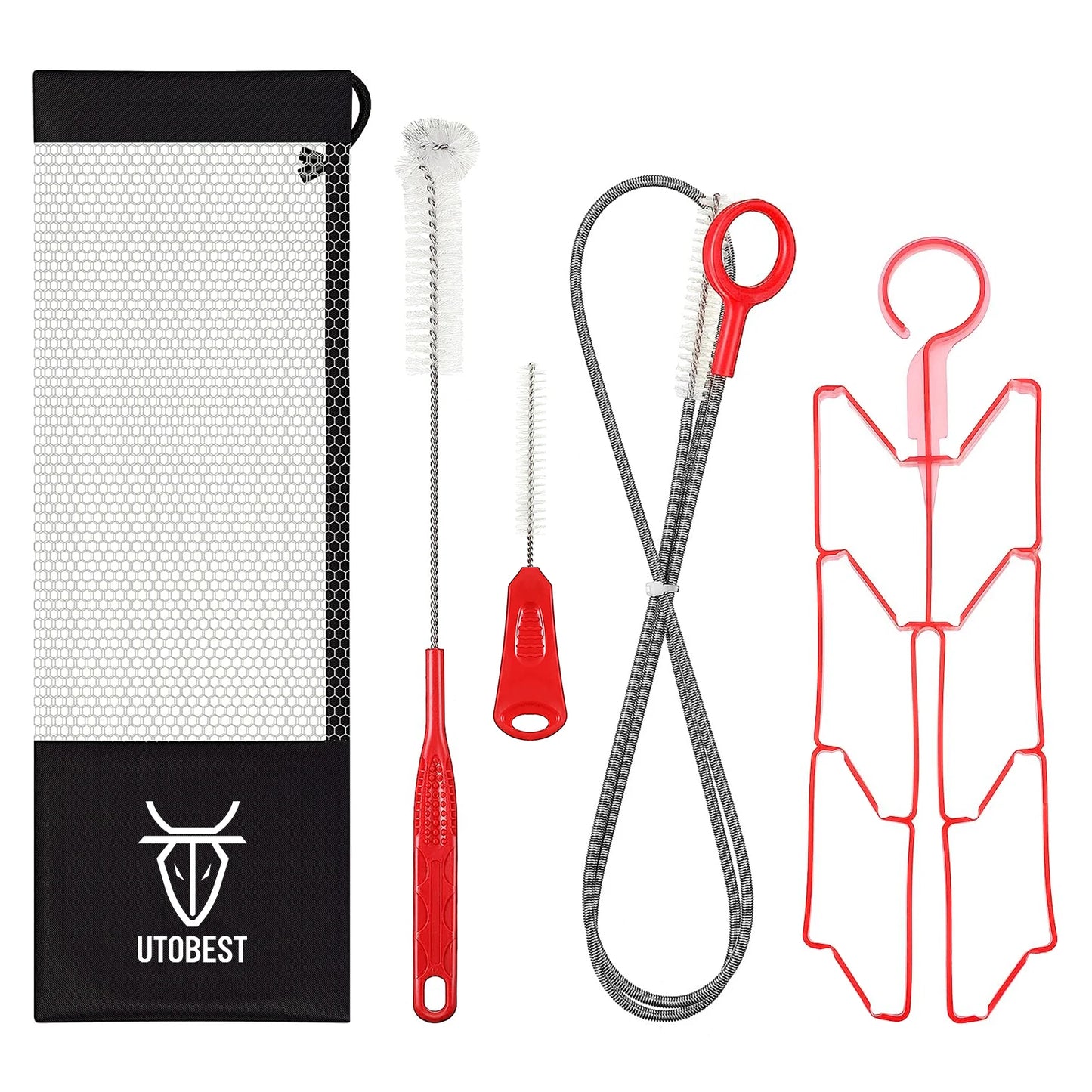 4in1 Hydration Bladder Tube Brush Water Bag Cleaning Kit Long Brush Cleaning Tool Cleaner Set For Back Pack Bladder