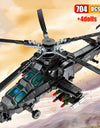 704 Pcs Helicopter Sets City Police Military Plane Building Blocks War Army Fighter Fire Rescue Huey Copter Swat Aircraft
