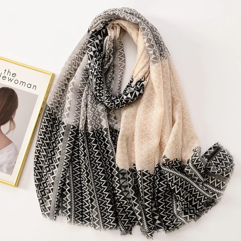 Bandannas Designer Scarf Luxury Scarves Woman Scarf Elegant Women's Shawls For Cotton Veils Bandana Brand