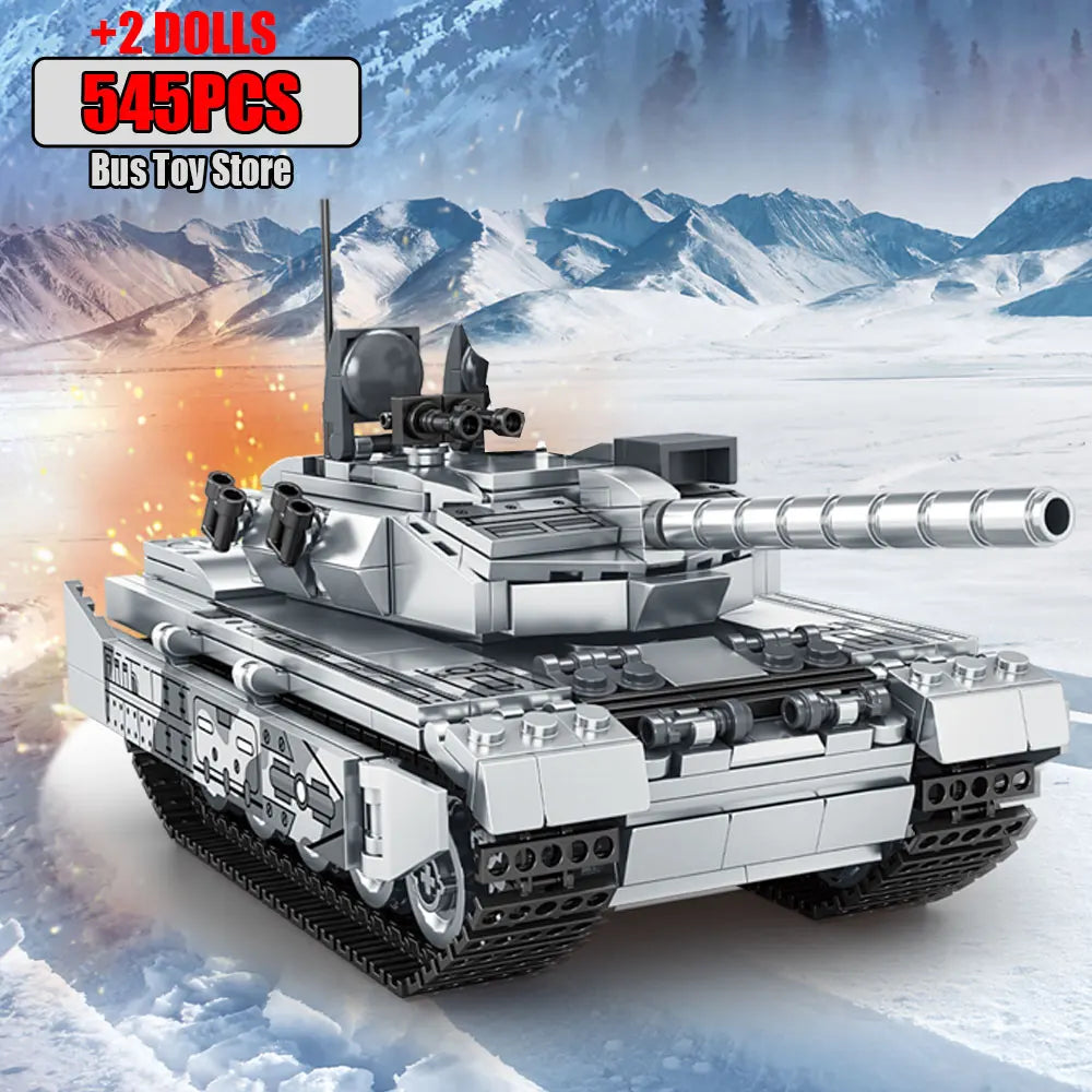 WW2 Military Dongfeng 21 Missile Transportation Car Model Weapons Series Military Leopard II 99A Tank World War II DIY Toys Gift