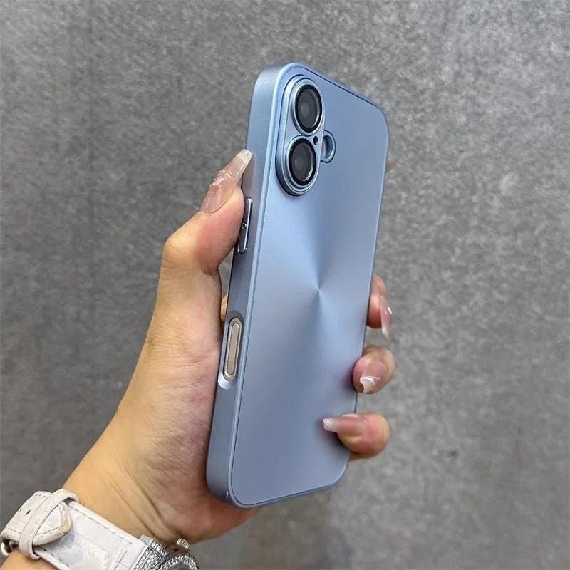 Luxury Laser Aurora CD Pattern Matte Case For iPhone 17 Pro Max 17 Air 16 15 14 Shockproof Armor Hard Cover