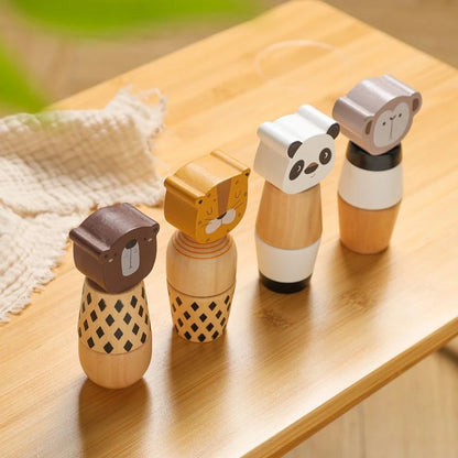 Beech Baby Toy Screws And Nuts Wooden Building Blocks Early Education Animal Shape Matching Toys Children Fine Motor Skills Gift