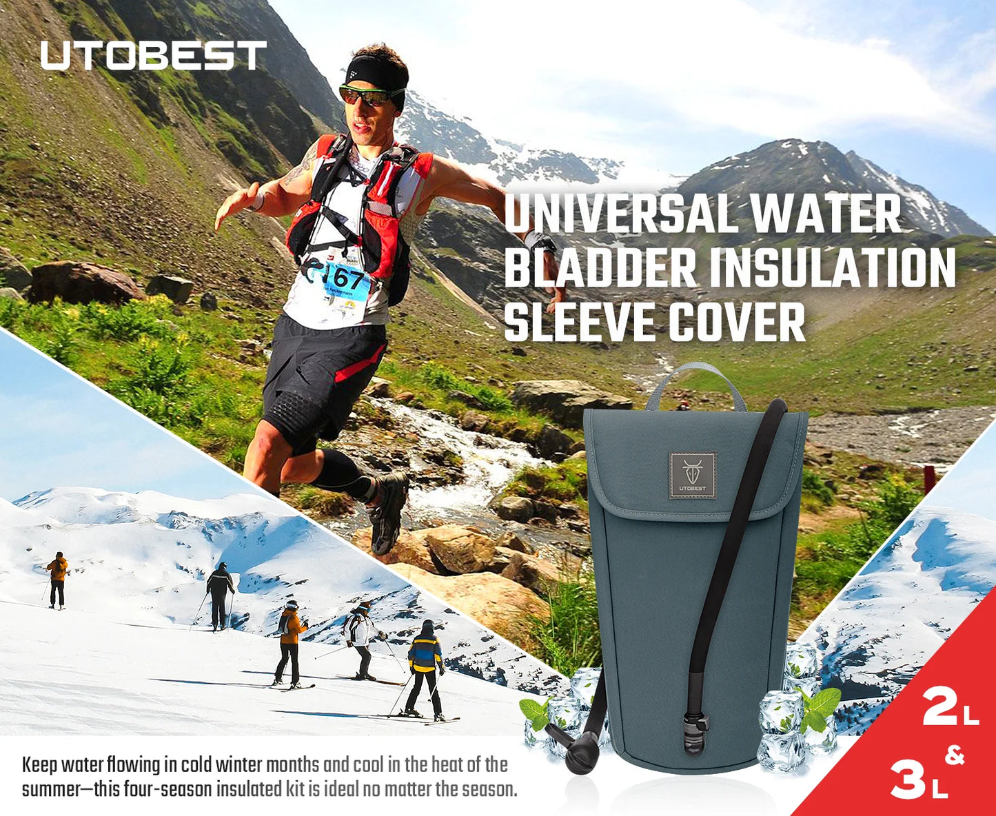 Hydration Bladder Insulation Insulated Cooler Bag Thermal Insulation Bag for Hiking Camping