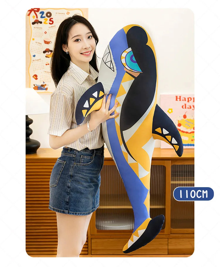 Cute Pirate Shark Plush Stuffed Doll Pillow Toy