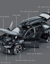 1:32 Scale RS6 RS7 Car Model Toy Alloy Diecast Doors Opened Simulation Sound Light Pull Back Vehicle Models Ornaments Boys Gifts