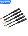 Cross Hex Tile Glass Drill Bits Set Titanium Coated Power Tools Accessories  for Glass Ceramic Concrete Hole Opener