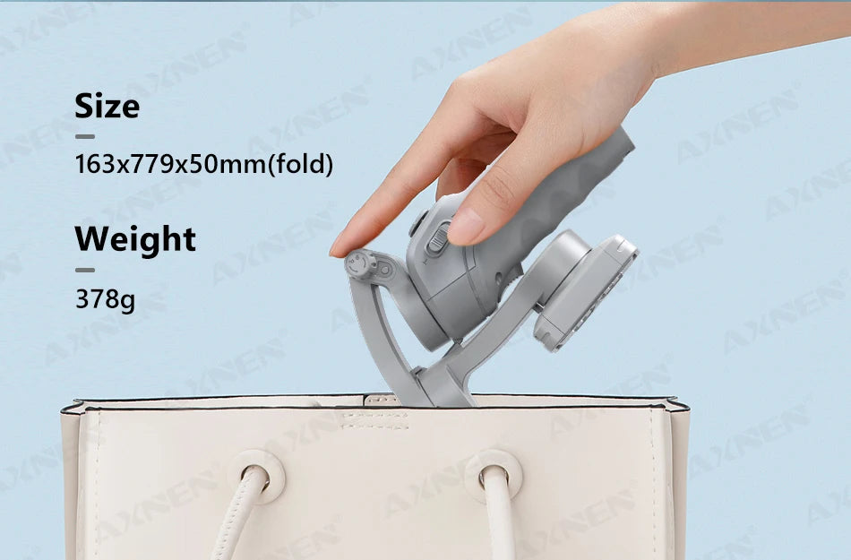 HQ6 3-Axis Gimbal Handheld Stabilizer for Cellphone, with Fill Light, Face Tracking, for iPhone Android Video Recording