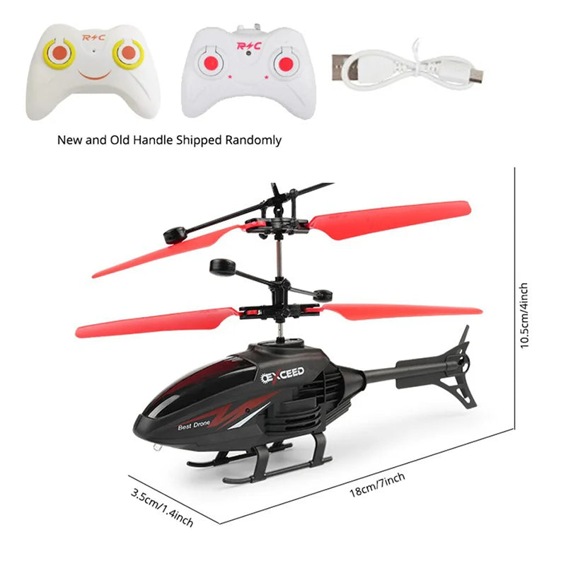 2 Channel Gesture Control Suspension Helicopter RC Remote Induction Aircraft With Charging LED Light Toy for Boys