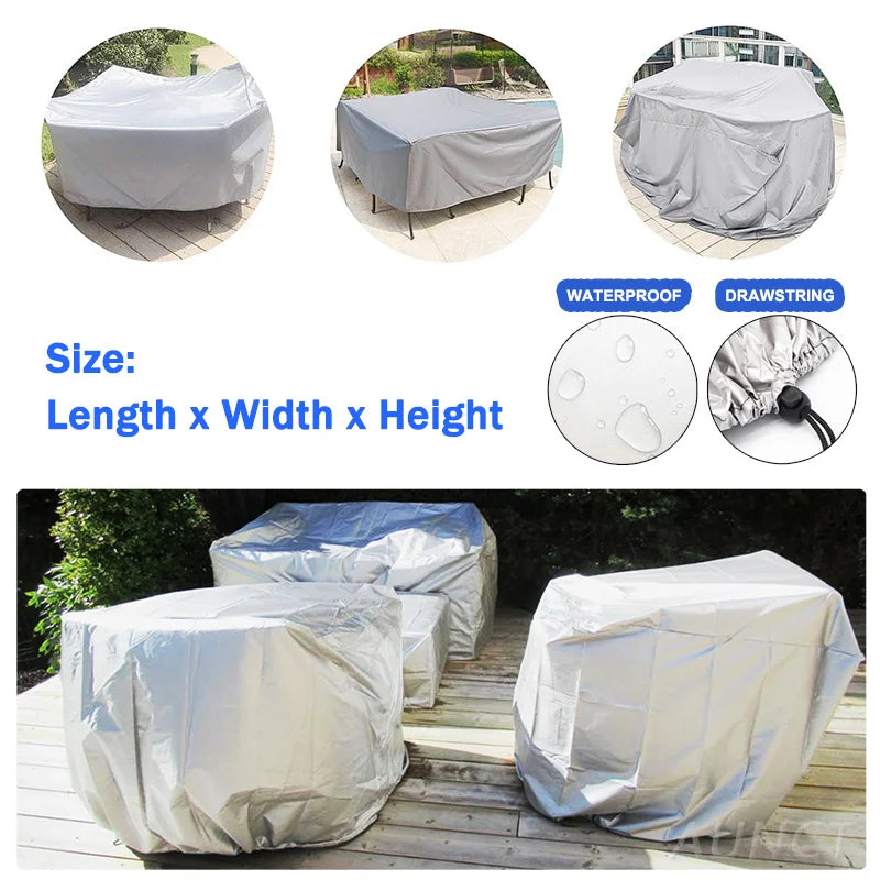 Waterproof Oxford Furniture Cover Outdoor Garden Patio Rattan Table Chair Sofa Dustproof Protector