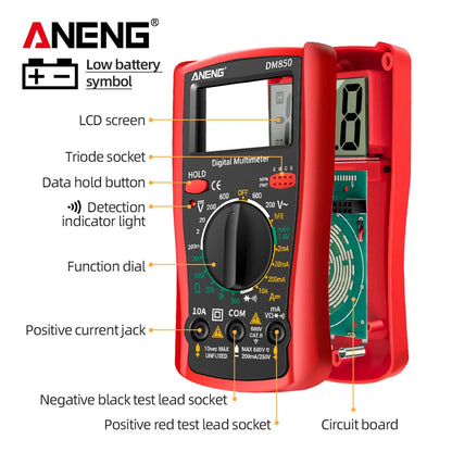 1999 Counts Digital Multimeter Electric Professional Automatic AC/DC Voltage Tester Current Ohm Ammeter Detector Tools