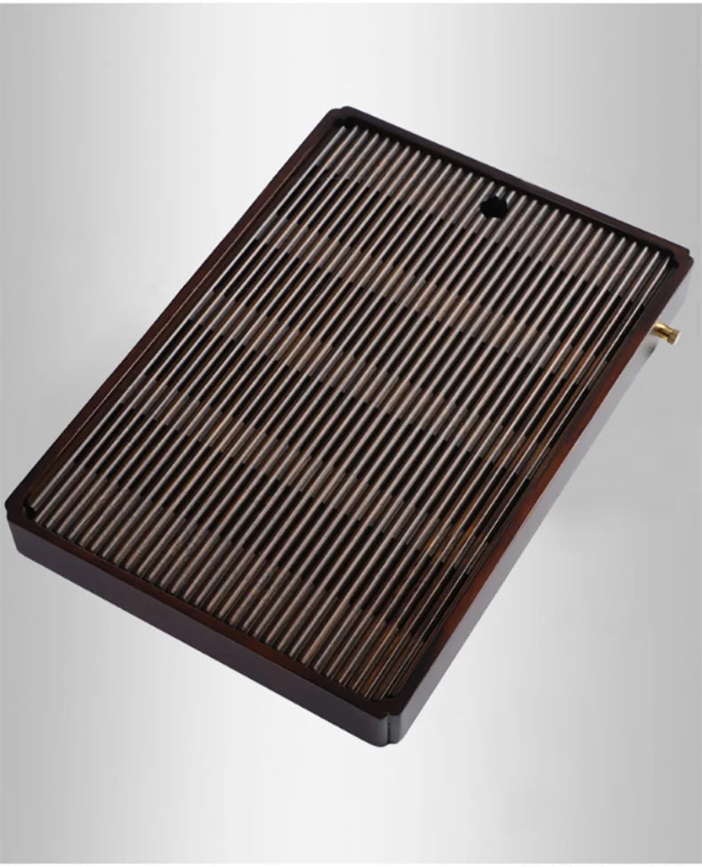 Chinese Natural Bamboo Tea Tray Water Storage Kung Fu Tea Set Simple Rectangular Tea Board Tea Storage Tray