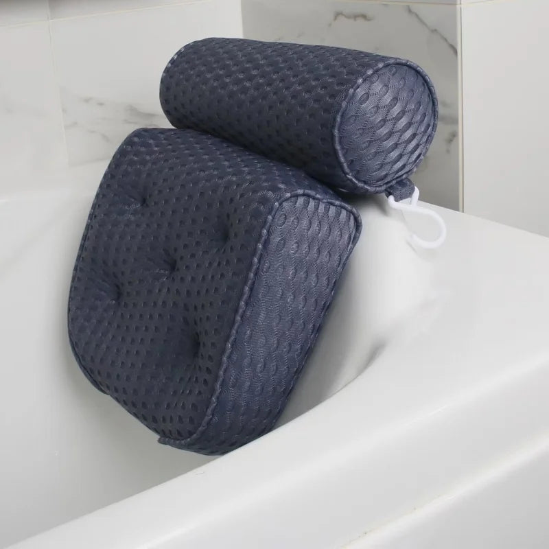 Universal 4D Bathtub Pillow Household Bath SPA Massage Pillows 7 Suction Cup Non-slip Bath Back Pillow Bathroom Accessories