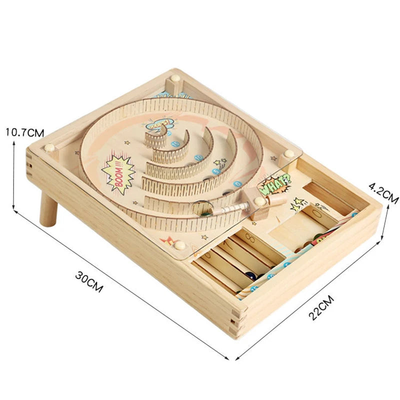 Wooden Pinball Table Game – Party & Brain Teaser Toy