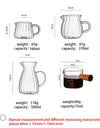 75-500ml Stripe Milk Jug Heat-resistant Glass Cup With Handle Coffee Milk Tea Separator Fair Cup Home Cafe Drinkware Gift