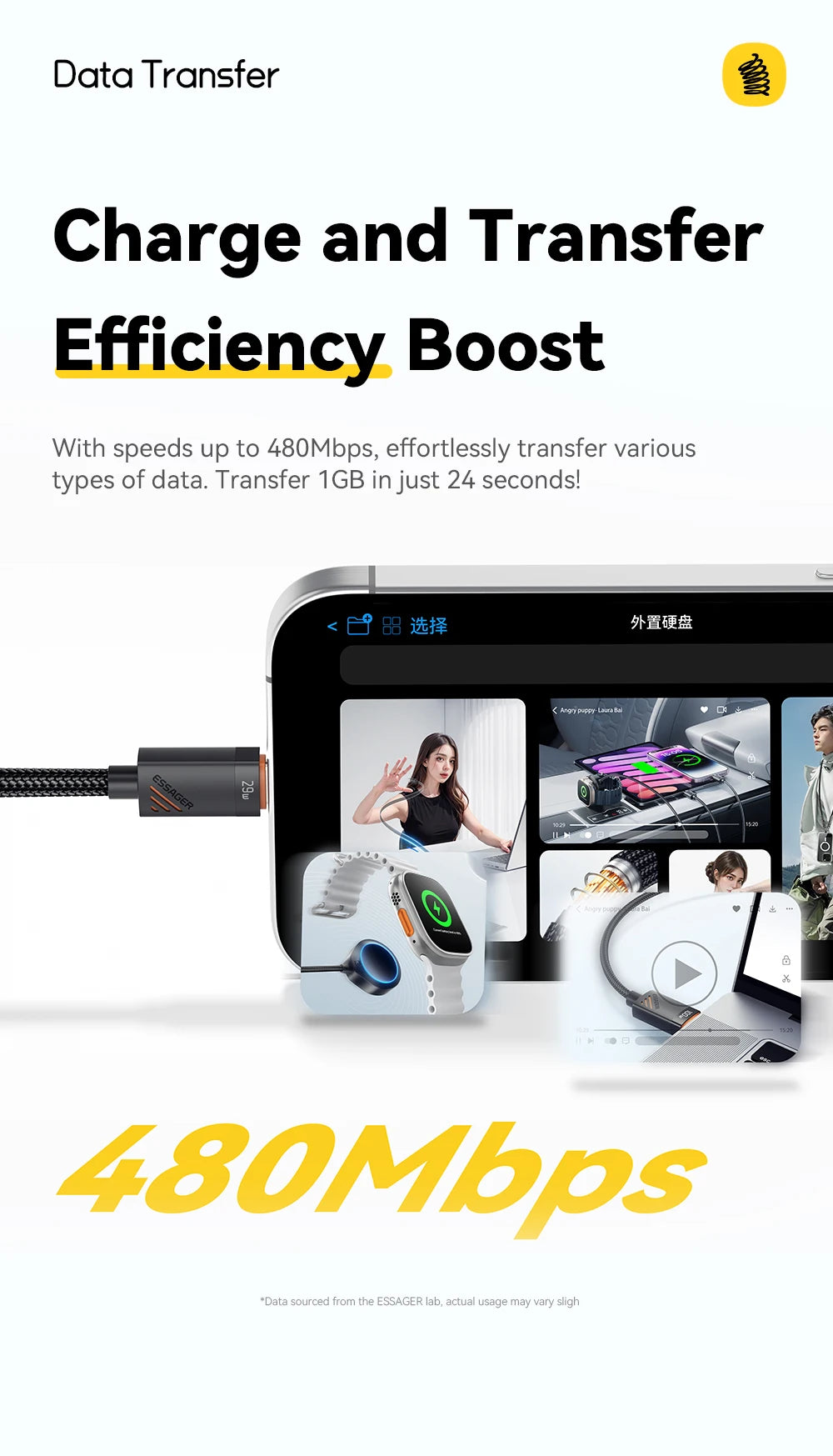 Car Spring USB-C to Lightning PD 29W Fast Charging Cable (1.8m)