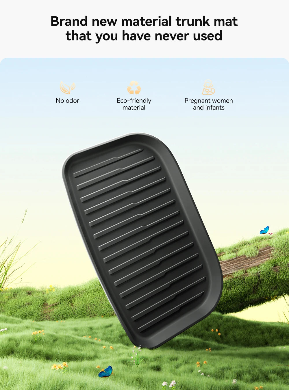 TPE Trunk Mat for Tesla Model 3 and Model Y Highland 2021 2026 Waterproof Cargo Liner