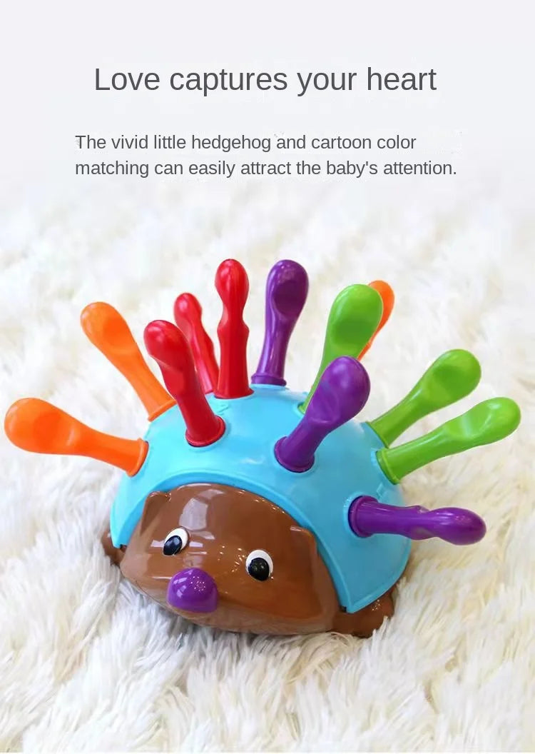 Heddgehog Insert Educational Toy Montessori Toys Training Focused on 's Fine Motor Hand-Eye Coordination Fight Inserted