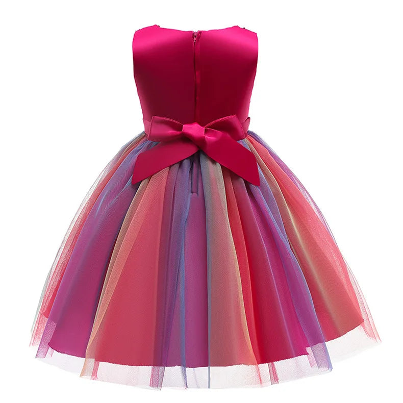 Princess Girl Dress Wedding Birthday Party Frocks for Children Costume Prom Ball Gown Elegant Party Dress For Girls