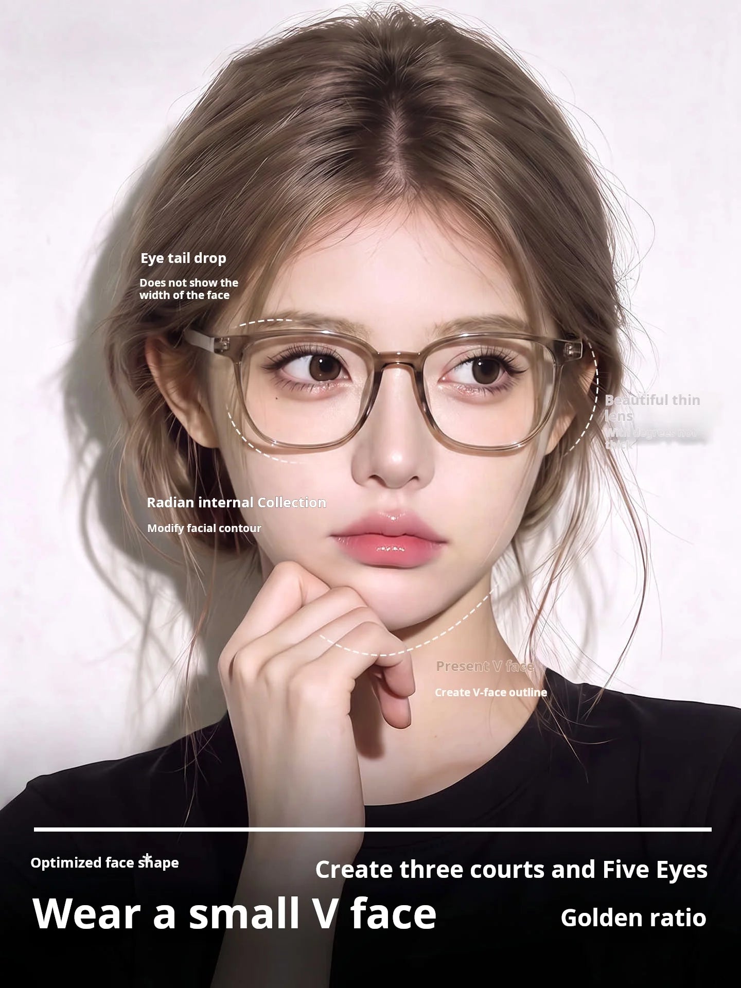 Retro Square Blue Light Blocking Progressive Multifocal Prescription Glasses