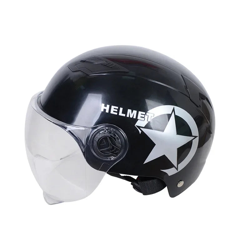 Cyclist Helmet Bicycle Helmet  Anti-UV Helmet Electric Motor Car Scooter Bike Open Face Half Helmet for Men Women