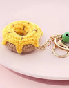 5 Pcs Handmade Weaving Keychain Wool Crochet Unique Knitted Pendant Keyring Strawberry Watermelon Orange Pendant Key Chain Gifts