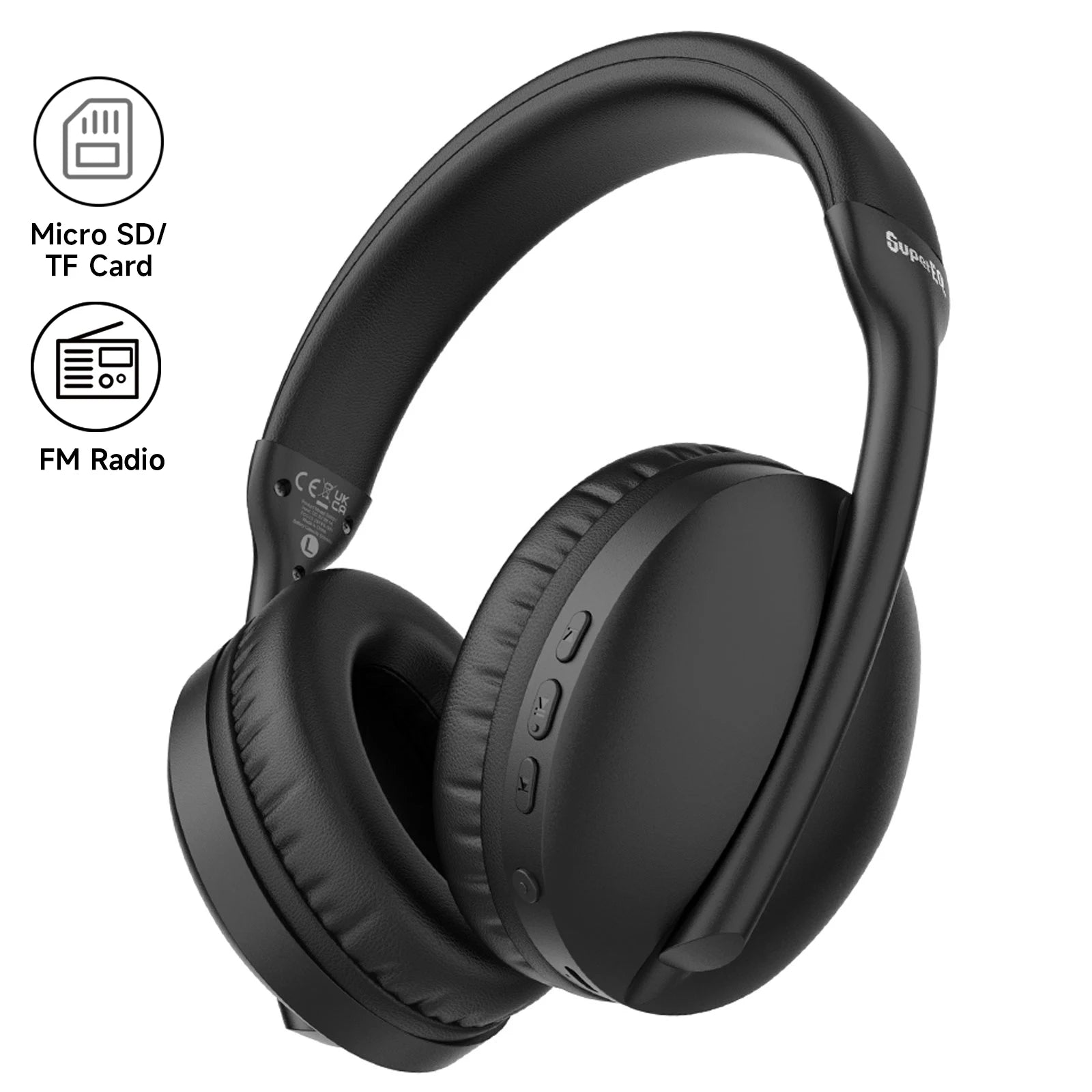 SuperEQ S6001 Bluetooth Headphones Over Ear Wireless Headset With Micro SD/TF Card/FM Radio Modes Stereo HiFi Headphones
