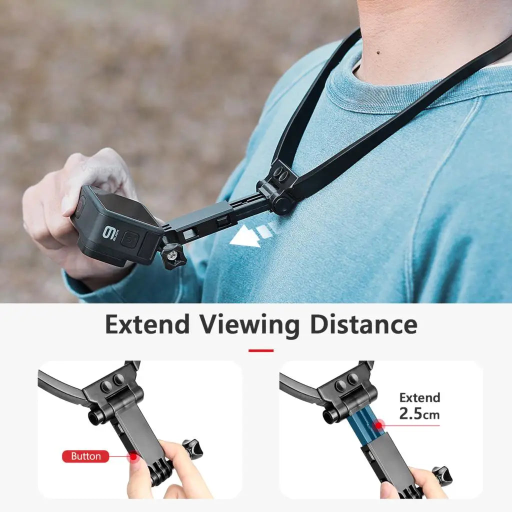 Neck Hold Mount for Insta360 X3 GoPro Hero 11 10 9 DJI Osmo Action Camera Anti-shake Lanyard Strap for GoPro Accessories