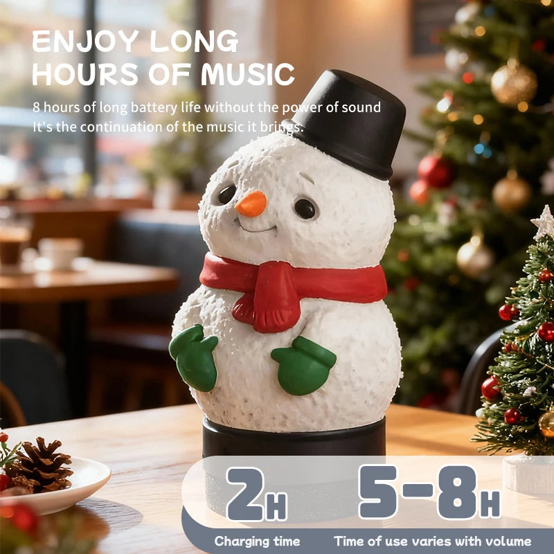 Outdoor Home Restaurant Snowman Atmosphere Night Light Christmas Decoration with Bluetooth V5.3 Speaker