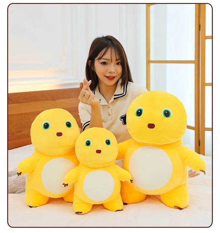 50cm Kawaii Plush Nai Long Stuffed Doll Black Face Baby Dragon Cute Smiling Funny Mask Toy Kids Birthday Xmas Gift for Girls