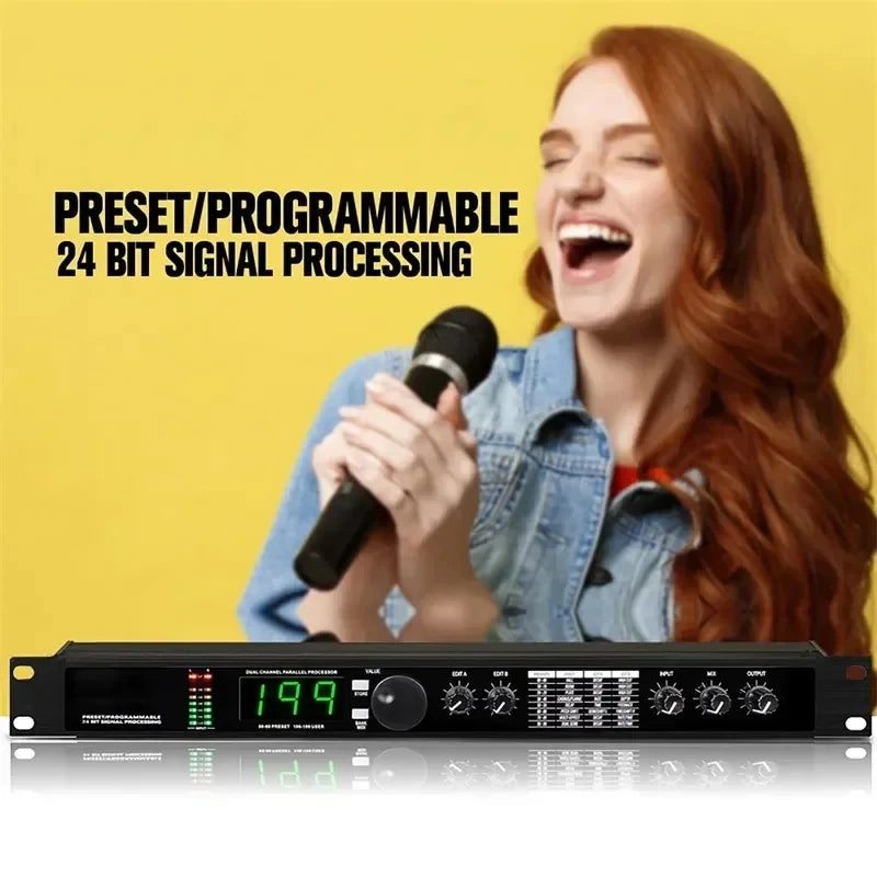 Professional Digital Reverb DSP Audio Processor with Multi Effect Equalizer