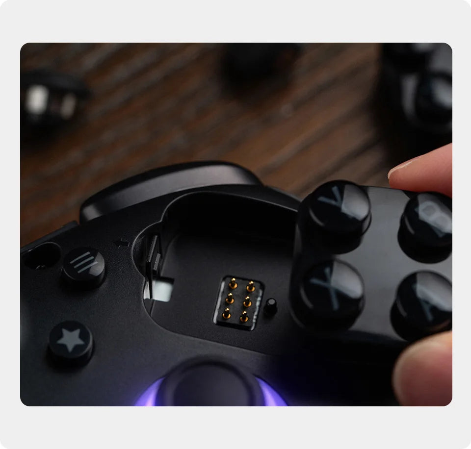 Wireless Gaming Controller with Swappable Parts and TMR Joysticks for Xbox and PC