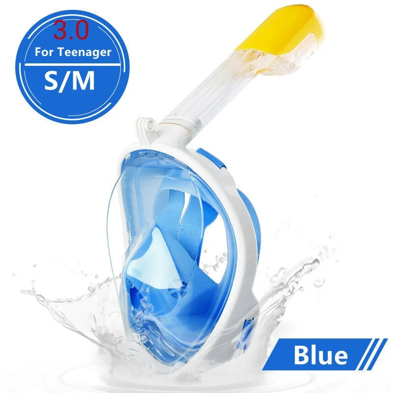 Underwater Scuba Anti Fog Full Face Diving Mask Snorkeling Respiratory Masks Safe Waterproof Swimming Equipment for Adult