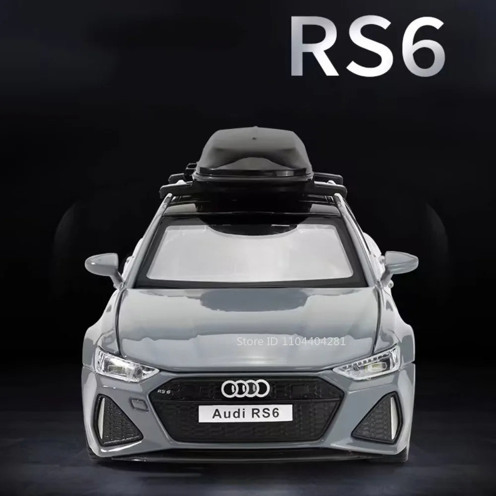 1:32 RS6 RS7 Alloy Miniature Models Diecast Car Toys 6 Doors Opened Sound Light Pull Back Metal Vehices 's Holiday Gifts