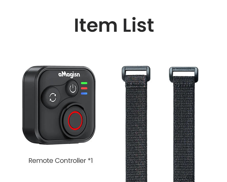 Wireless Bluetooth Remote Control with Wrist Strap for Action Cameras and Smartphones
