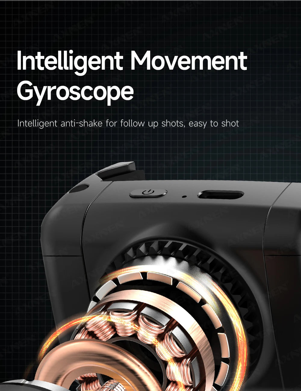 Q19 AI Desktop Gimbal Stabilizer 360 Rotation Auto Face Tracking Mobile Phone Handheld Anti-shake Selfie with Fill Light