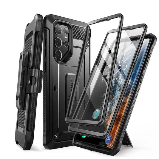 For Samsung Galaxy S23 Ultra Case 2023 UB Pro Full-Body Dual Layer Rugged Belt-Clip Case with Built-in Screen Protector