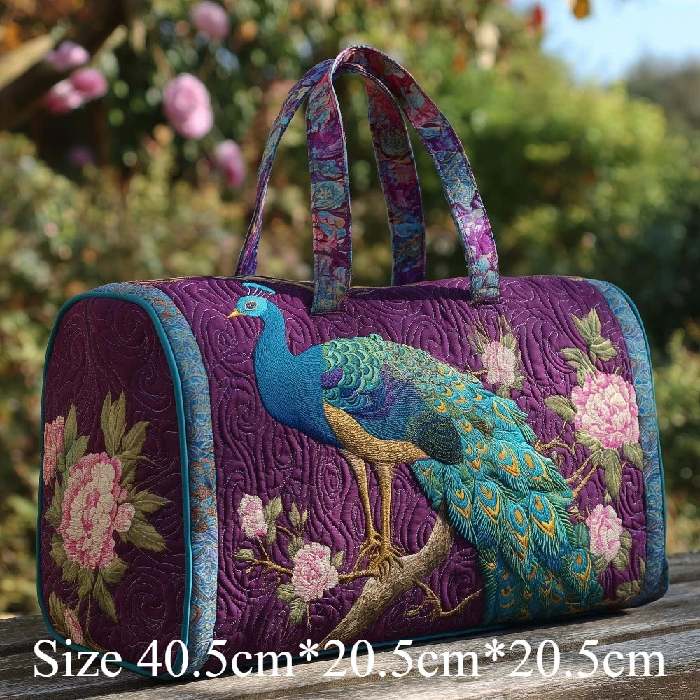 3D Quilted Travel Tote Bag Animal Print Bear Flamingo Peacock Llama Lion Boho Art Tote for Men Women Weekend Beach Trip Bags