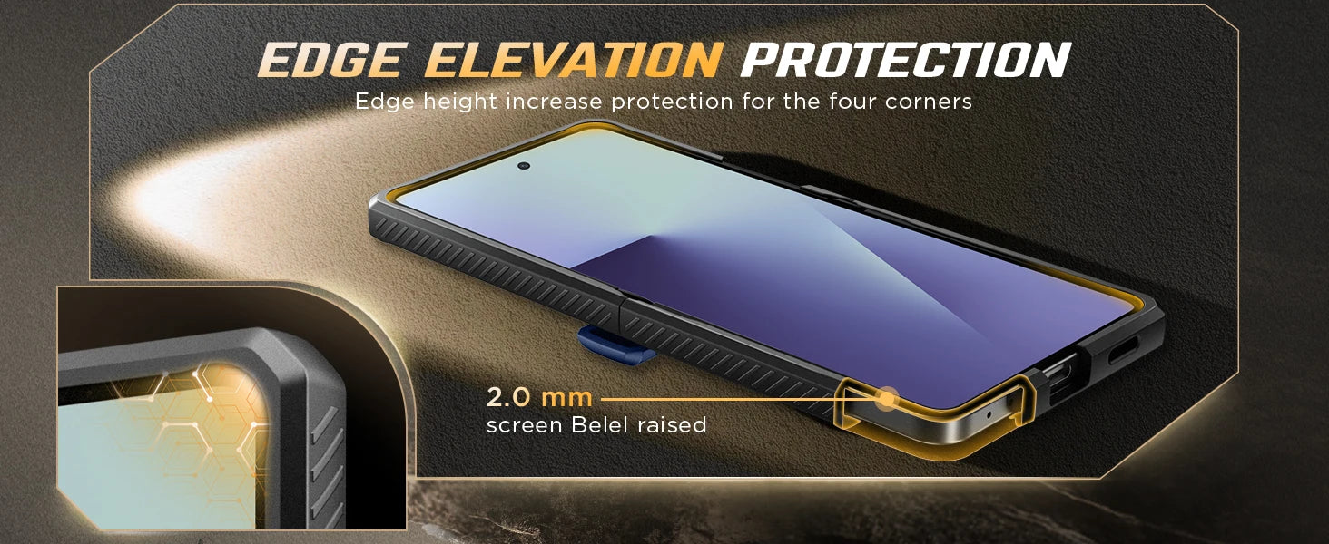 For Galaxy Z Flip 7 Case with Kickstand & 360° Rotatable Belt-Clip Built-in Privacy Screen Protector Hinge Protection Phone Case